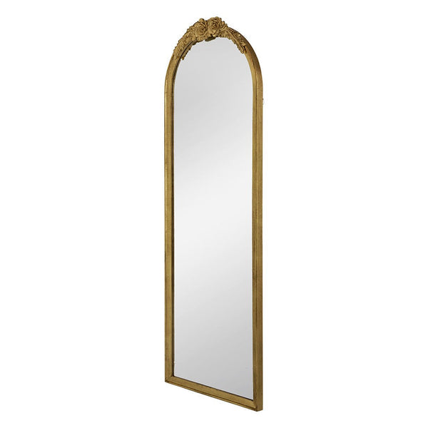  56 Inch Skinny Antique Floral Floor Mirror -  Gold 56 Inch Skinny Antique Floral Floor Mirror -  Gold sold by Wens + Co